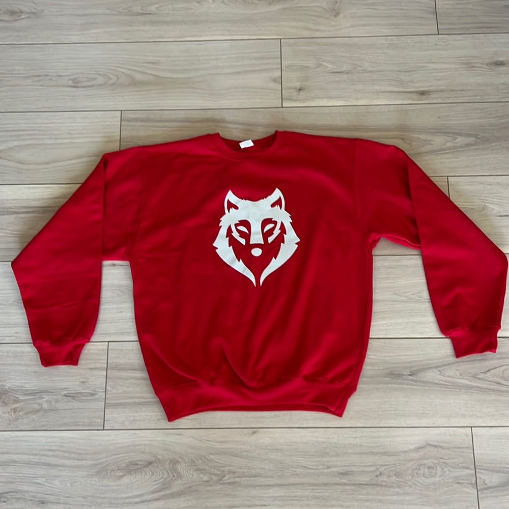 Gemrock Fleece Crew Neck Modern Wolf Sweatshirt